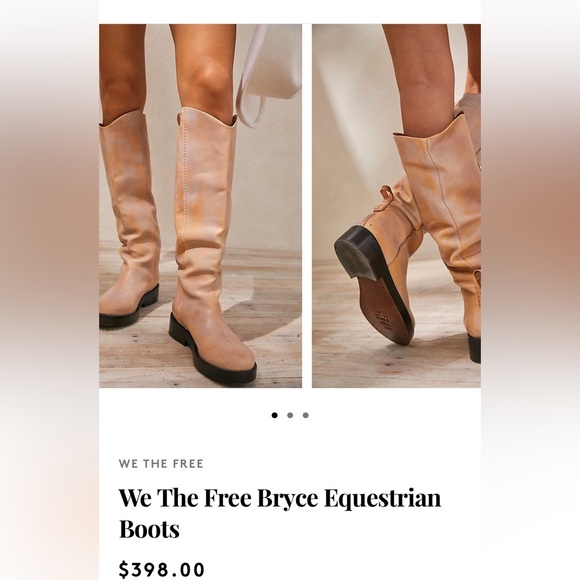 New in box We The Free Bryce Equestrian boot in classic camel - Picture 2 of 11